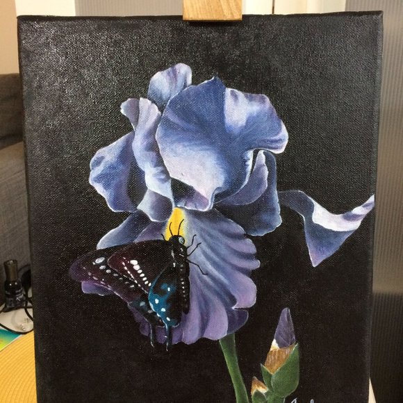 Iris Flower Oil Painting - Picture 1 of 1
